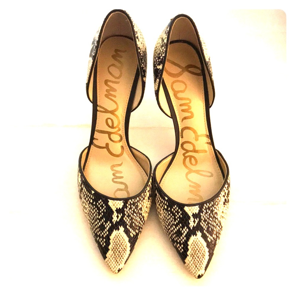 Sam Edelman snake print heel.